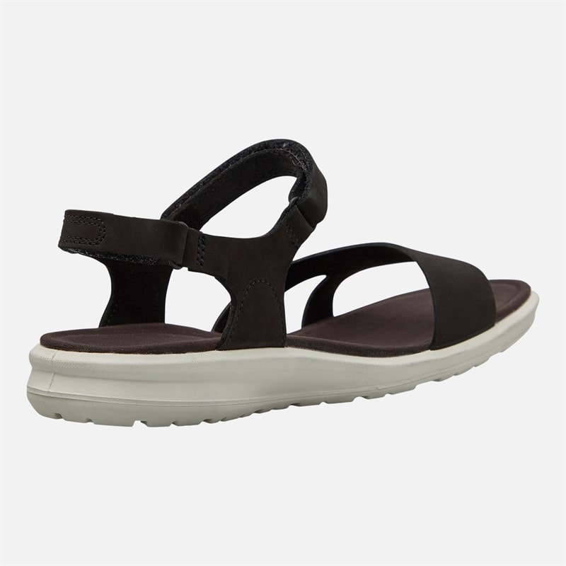 ECCO Womens Cruise Two Strap Sandals Black/White - Image 5