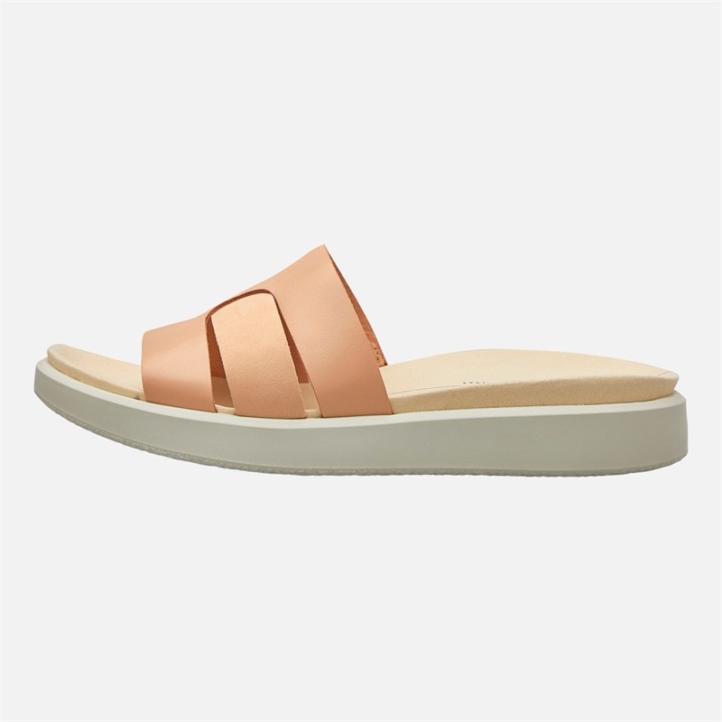 ECCO Womens Flowt Slide Sandals Brown Biscuit - Image 1