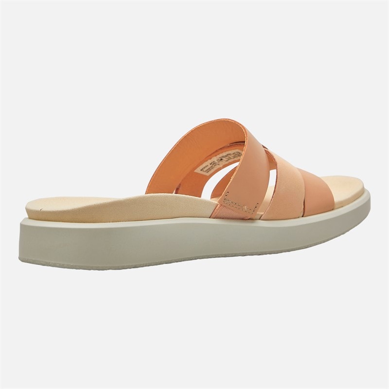 ECCO Womens Flowt Slide Sandals Brown Biscuit - Image 5