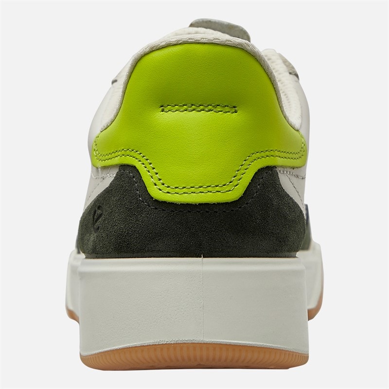 ECCO Mens Street Court Trainers White/Peat/Yellow - Image 3
