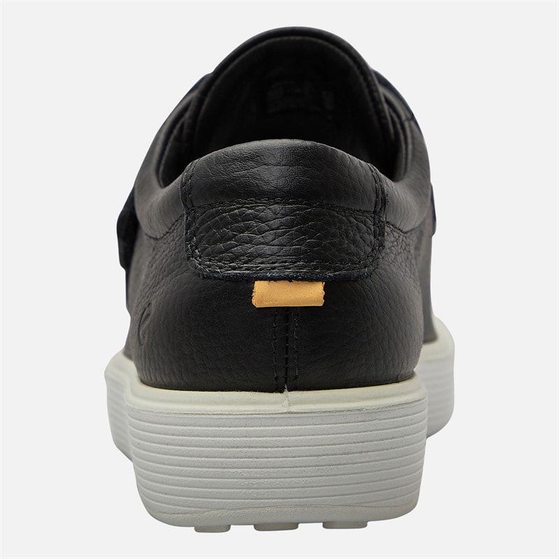 ECCO Womens Soft 60 Leather Slip On Trainers Black - Image 3