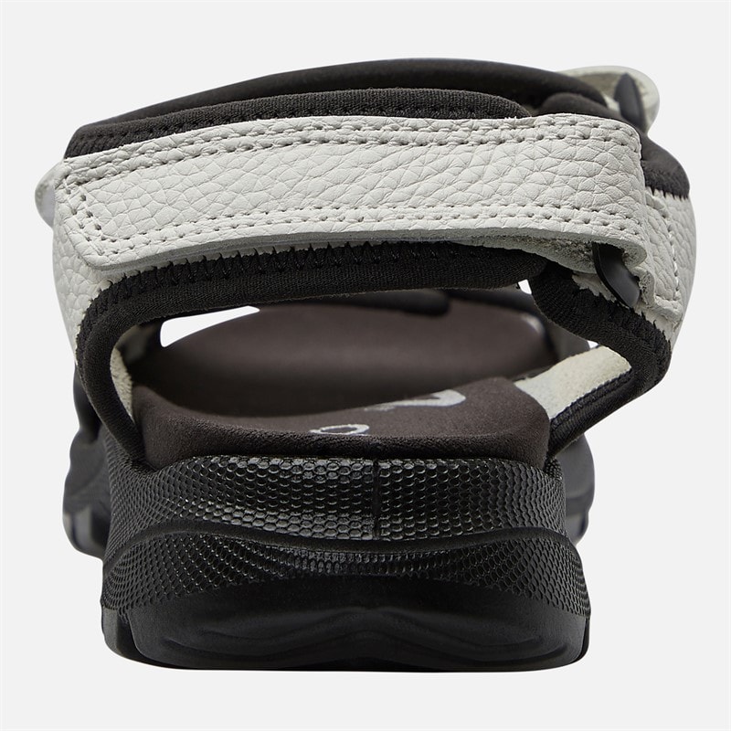 ECCO Womens Hike Three Strap Sandals White/Black - Image 3
