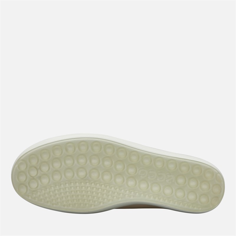 ECCO Womens Soft 7 Easy Slip Lace Trainers Beige/Limestone - Image 2