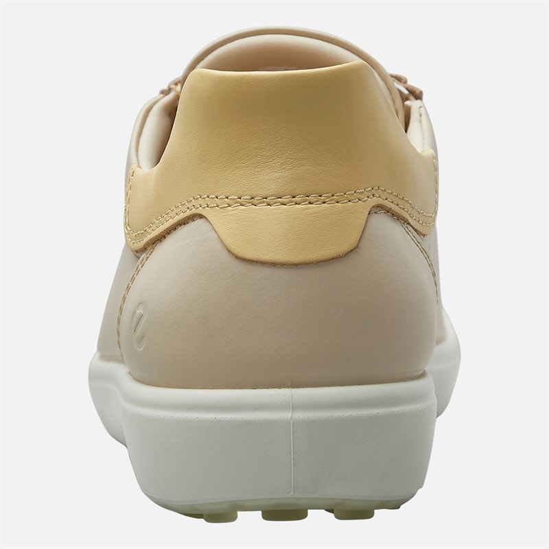 ECCO Womens Soft 7 Easy Slip Lace Trainers Beige/Limestone - Image 3