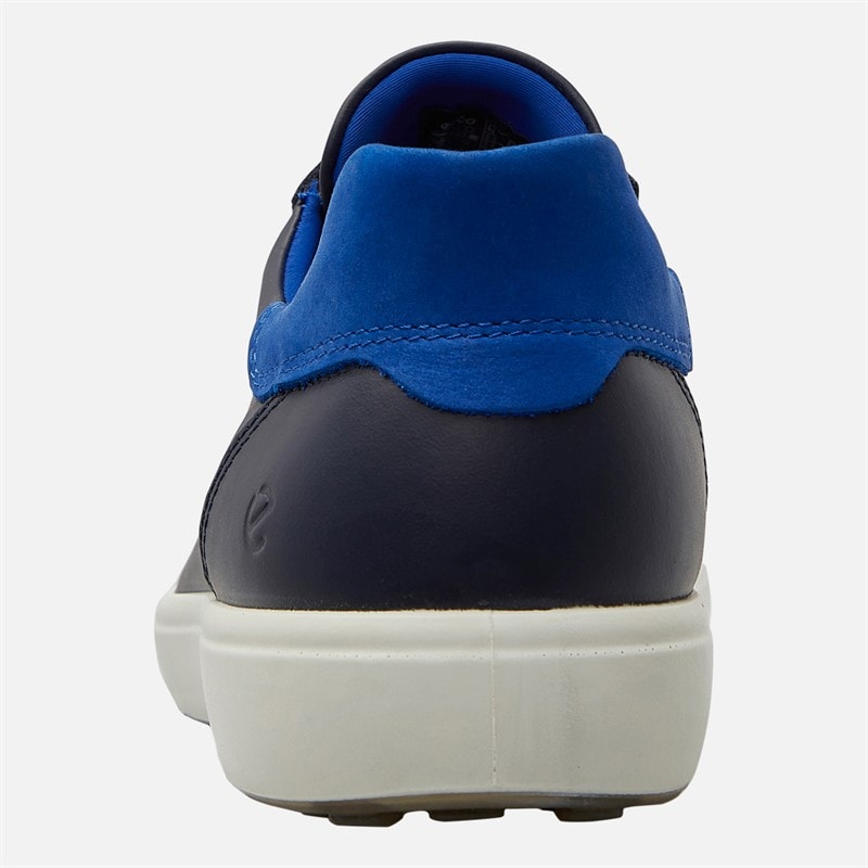 ECCO Mens Easy Slip Lace Trainers Navy/Blue - Image 3
