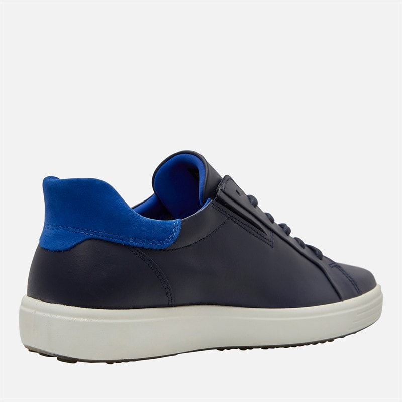 ECCO Mens Easy Slip Lace Trainers Navy/Blue - Image 5