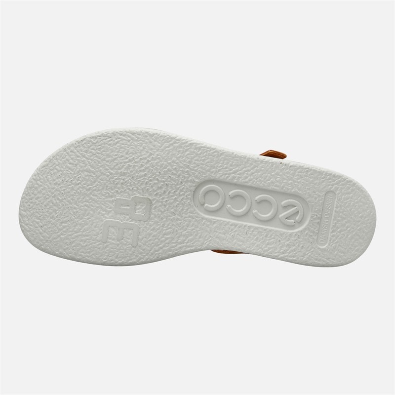 ECCO Womens Flowt Nubuck Wedge Sandals Lion - Image 2