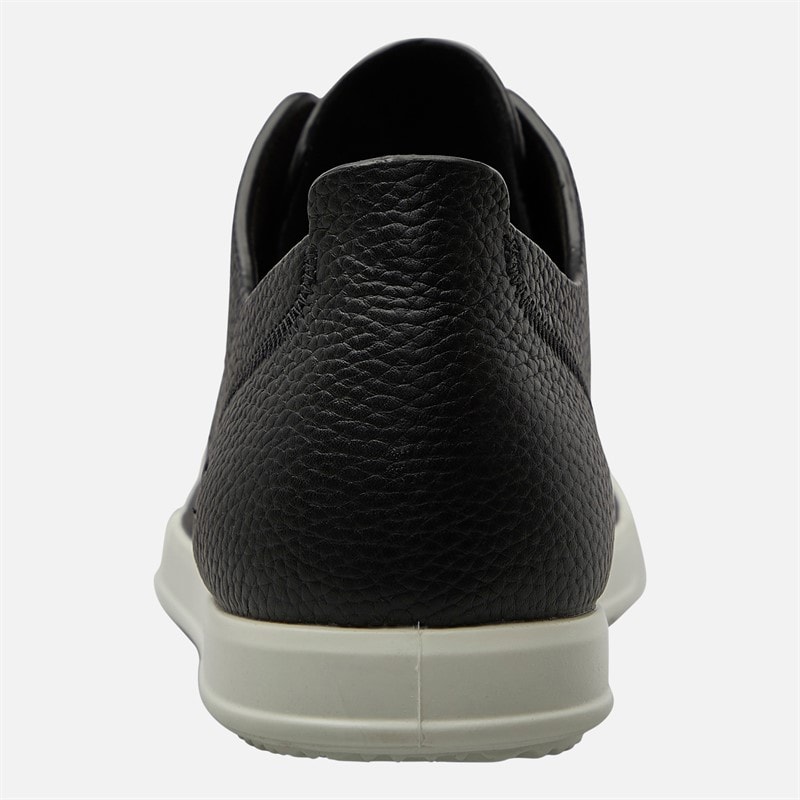 ECCO Mens Leisure Derby Shoes Black/White - Image 3