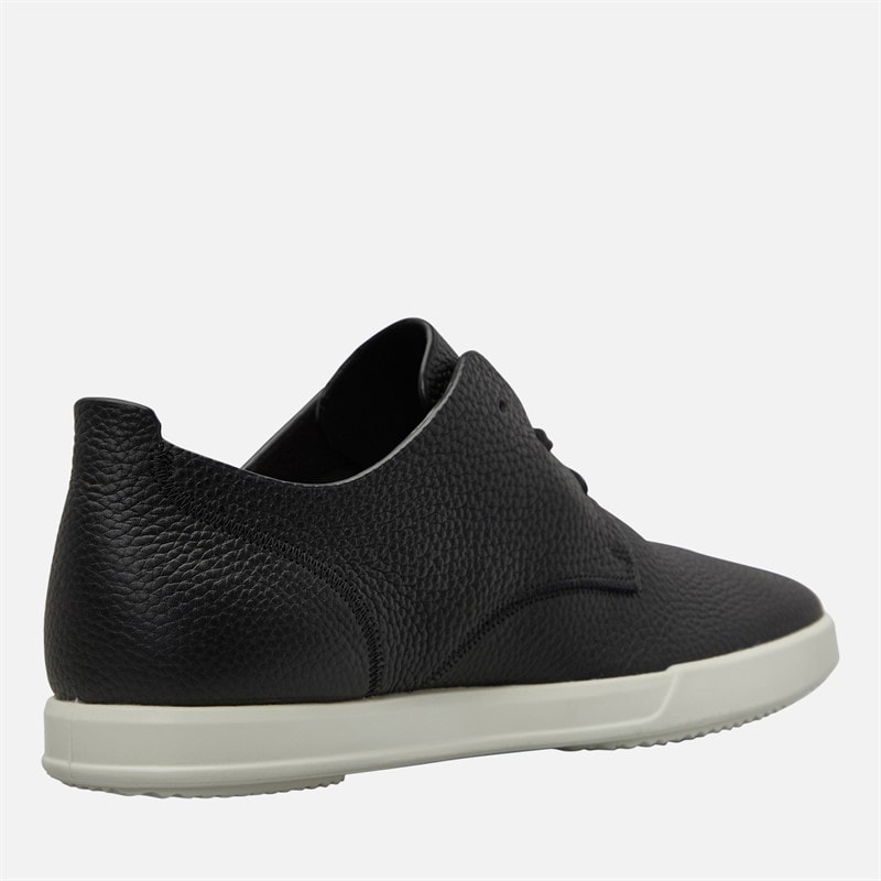ECCO Mens Leisure Derby Shoes Black/White - Image 5