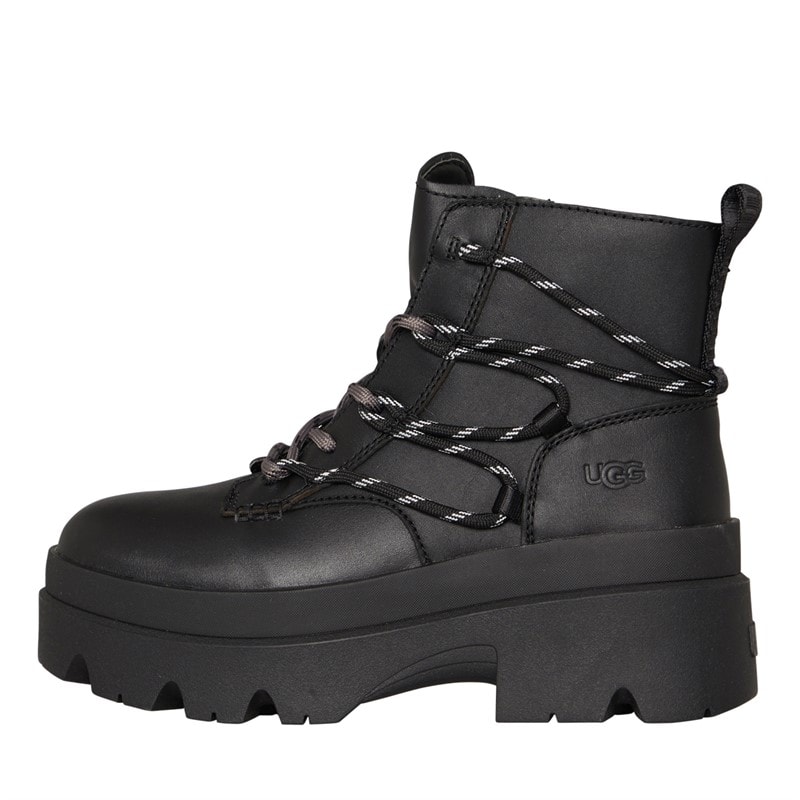UGG® Womens Brisbane Lace Up Boots Black - Image 1