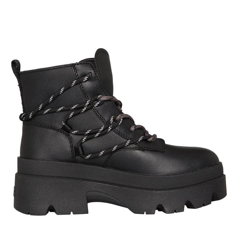 UGG® Womens Brisbane Lace Up Boots Black - Image 5