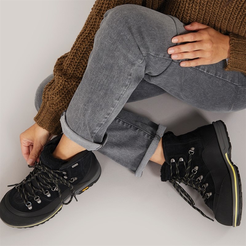 UGG® Womens Brecken Lace Boots Black - Image 5