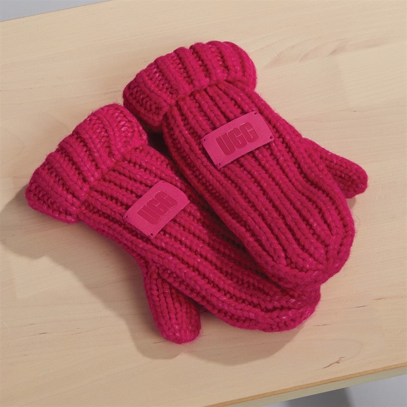 UGG® Kids Chunky Mittens Pink - Image 1