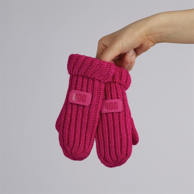 UGG® Kids Chunky Mittens Pink - Image 2