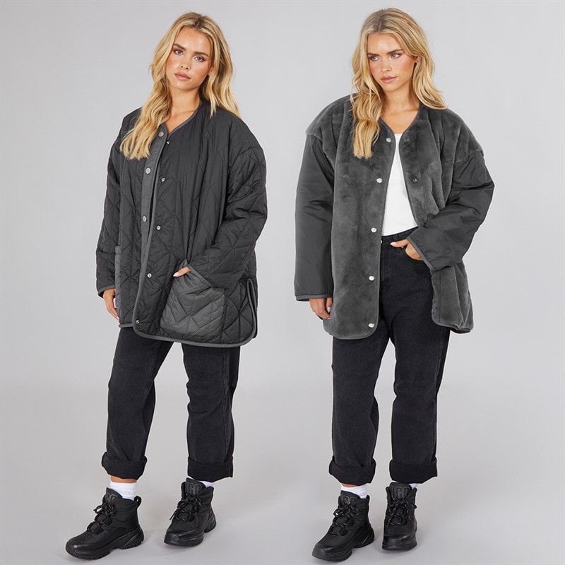 UGG® Womens Amilea Reversible Quilted Jacket Ink - Image 5