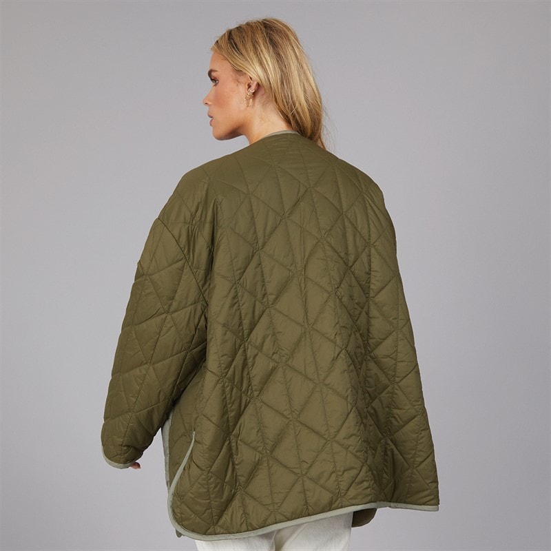 UGG® Womens Amilea Reversible Quilted Jacket Burnt Olive - Image 2