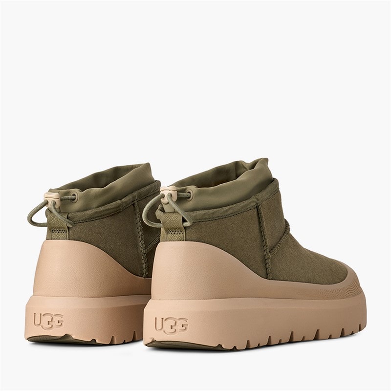 UGG® Mens Classic Ultra Mini Weather Hybrid Boots Burnt Olive/Mustard Seed - Image 3