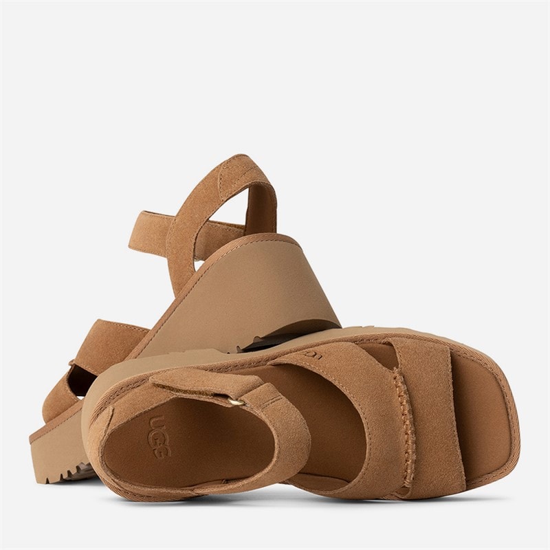 UGG® Womens New Heights Ankle Strap Sandals Chestnut - Image 3