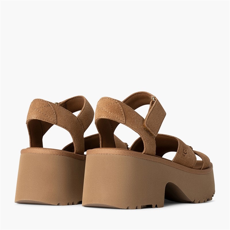 UGG® Womens New Heights Ankle Strap Sandals Chestnut - Image 4