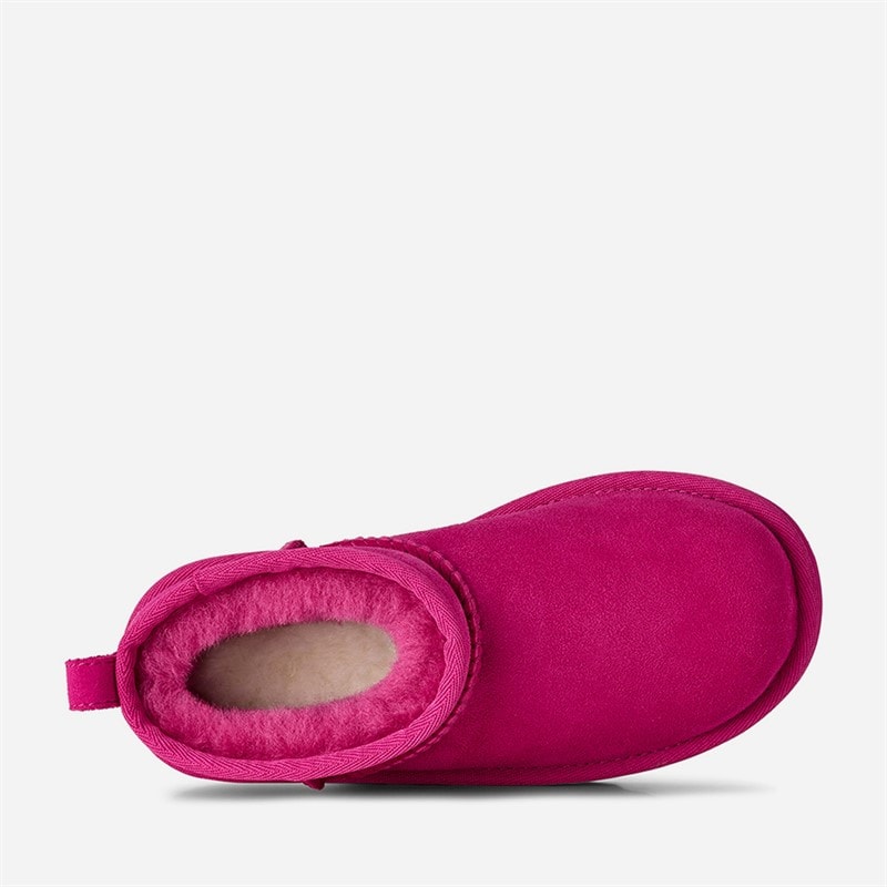 UGG® Girls Classic Ultra Mini Boots Dark Peony - Image 3