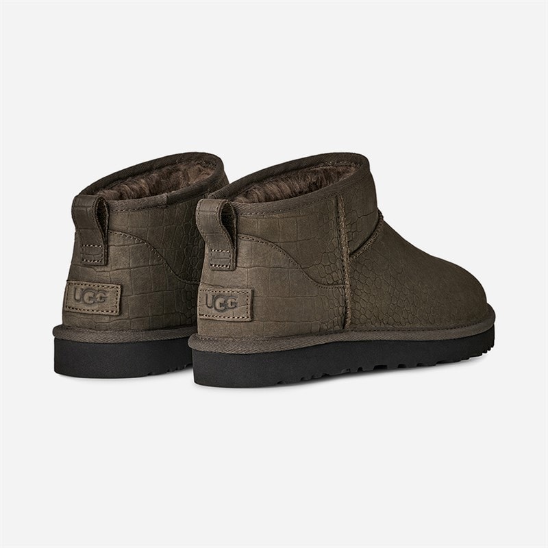 UGG® Mens Classic Ultra Mini Embossed Boots Dense Smoke - Image 4
