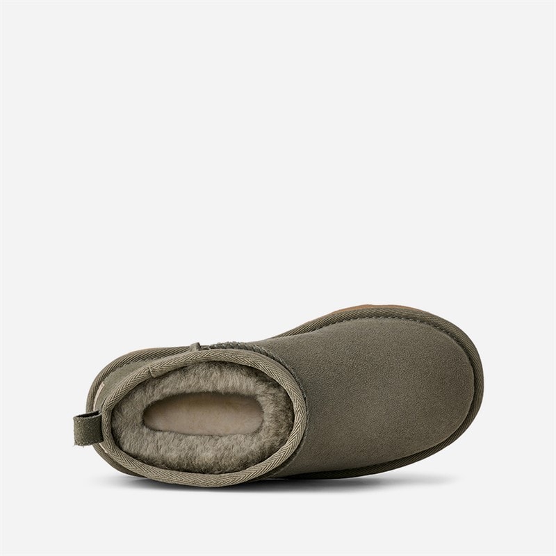 UGG® Kids Classic Ultra Mini Boots Moss Green/Amphoria - Image 5