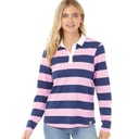 Lagooners Womens Heritage Polo Shirt Navy/Pink