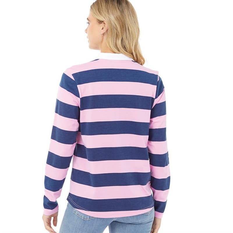 Lagooners Womens Heritage Polo Shirt Navy/Pink - Image 2