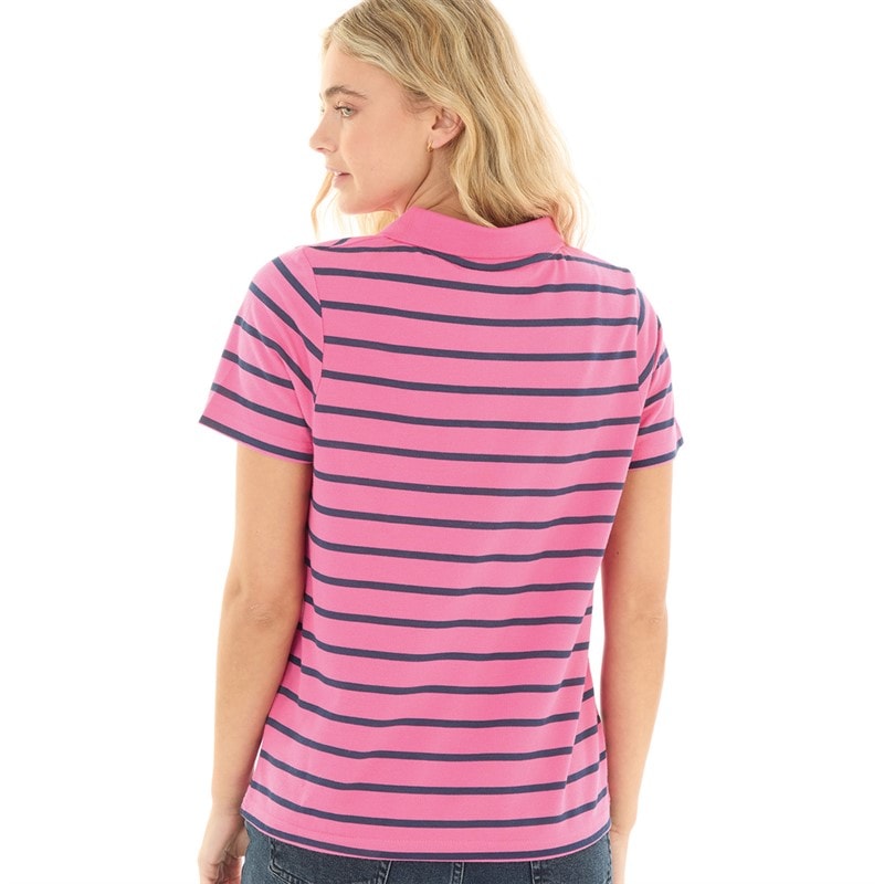 Lagooners Womens Claire Polo Shirt T-Shirt Pink - Image 2