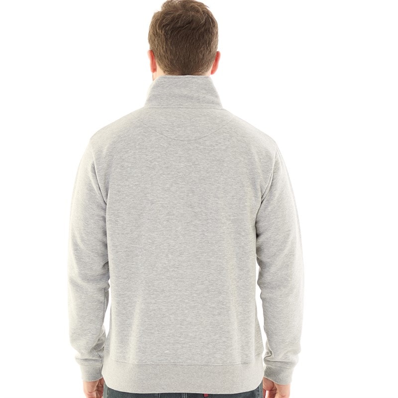 Lagooners Mens Sargasso Funnel Neck Sweat Grey Marl - Image 2