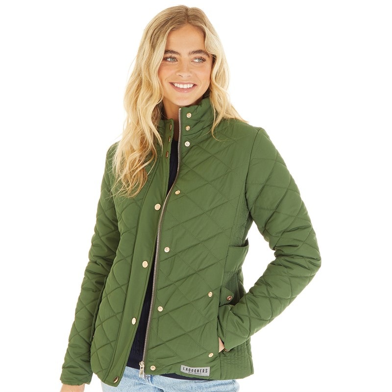 Lagooners Womens Great Outdoors Quilted Jacket Forest Green - Image 1