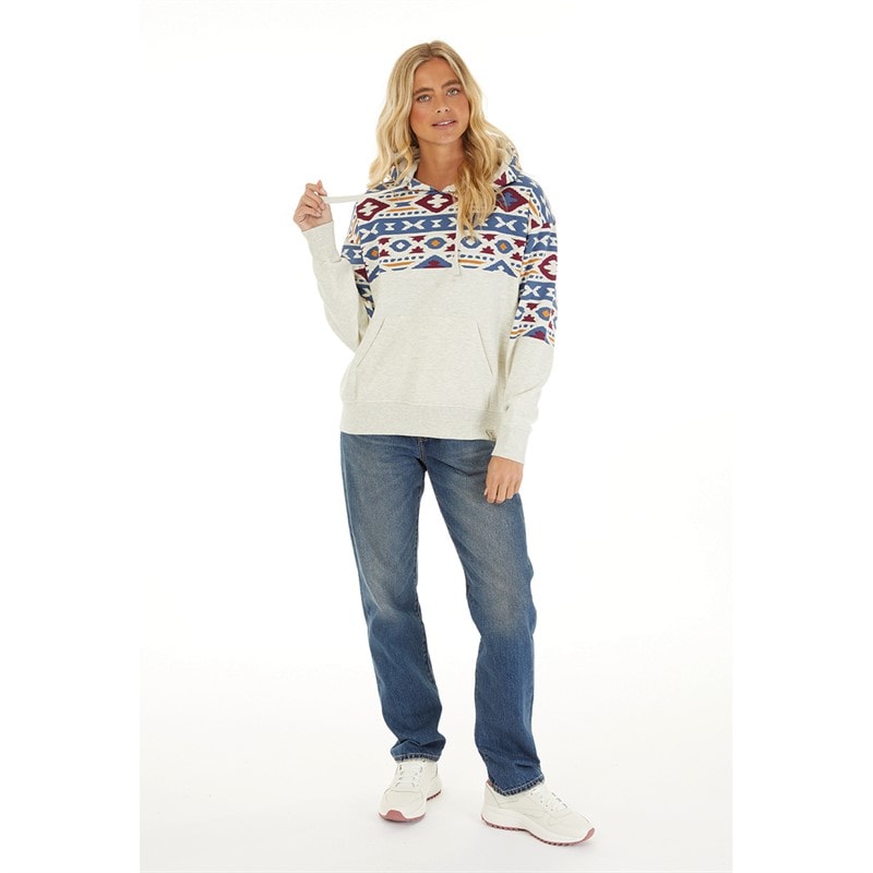 Lagooners Womens Studio Hoodie Oatmeal Marl - Image 3