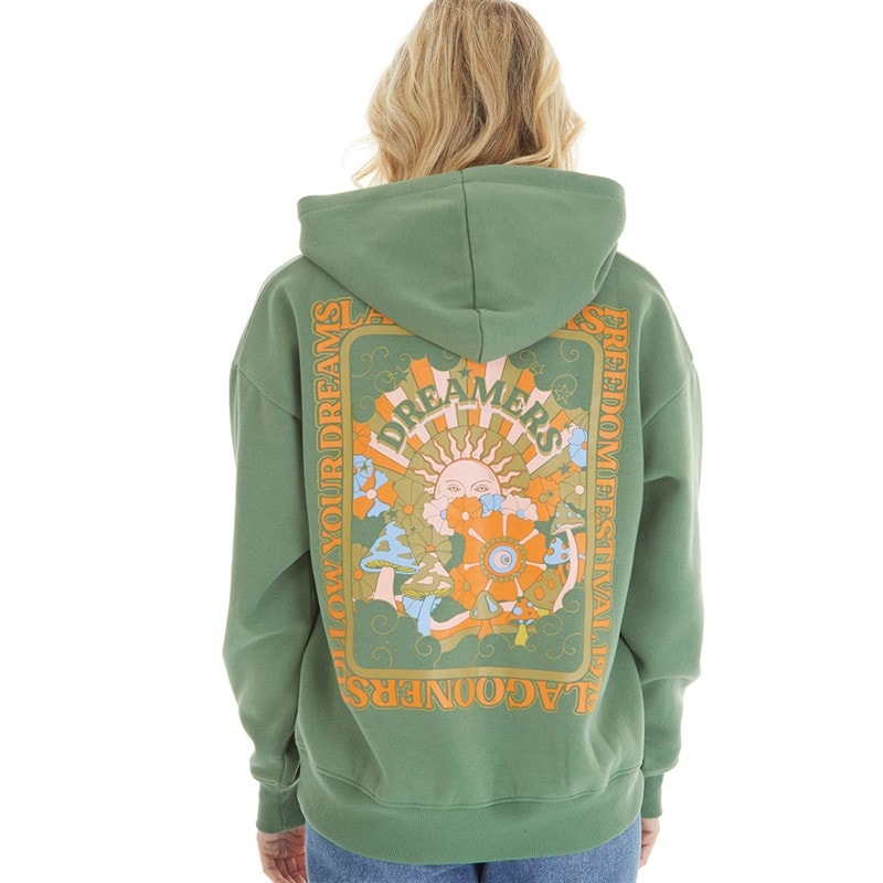 Lagooners Womens Dreamers Hoodie Sage - Image 3