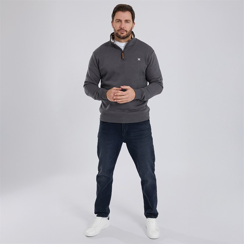 Lagooners Mens Sargasso Funnel Neck Sweat Charcoal - Image 4