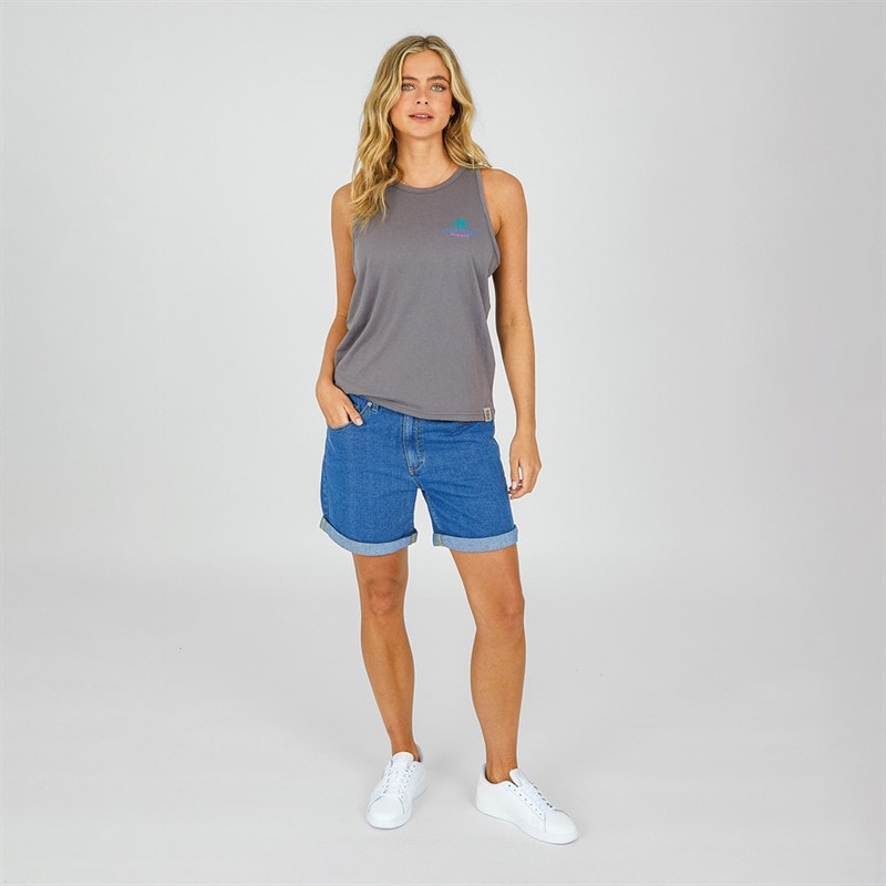 Lagooners Womens Landscape Shorts Mid Blue - Image 3