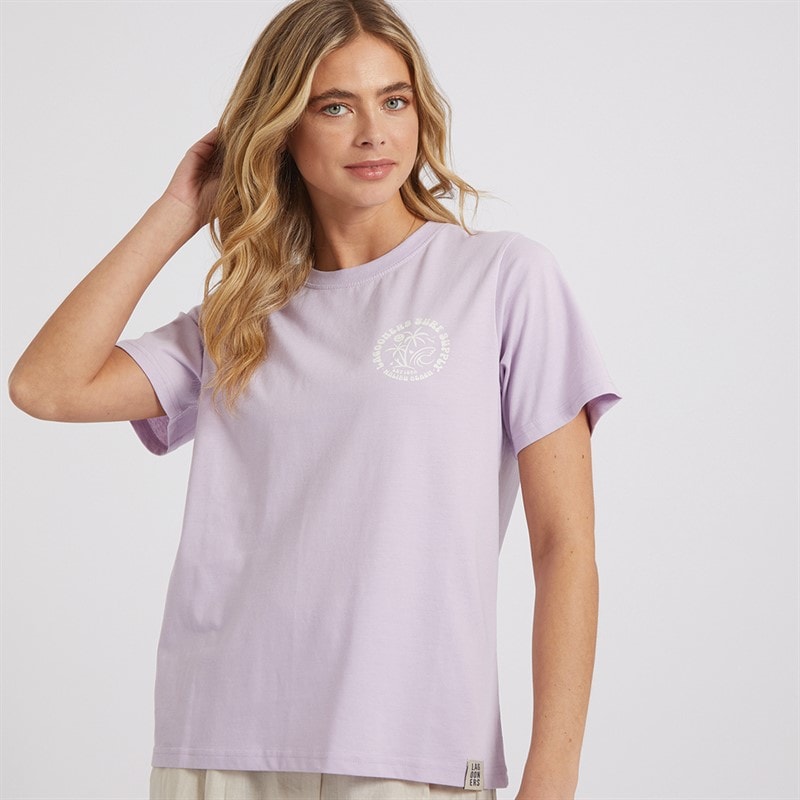Lagooners Womens Wave Rider T-Shirt Lilac - Image 2