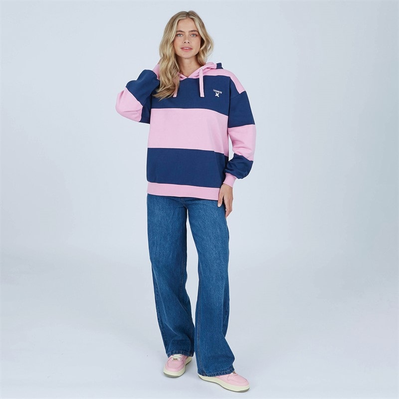 Lagooners Womens Sky Hoodie Pink/Navy - Image 3