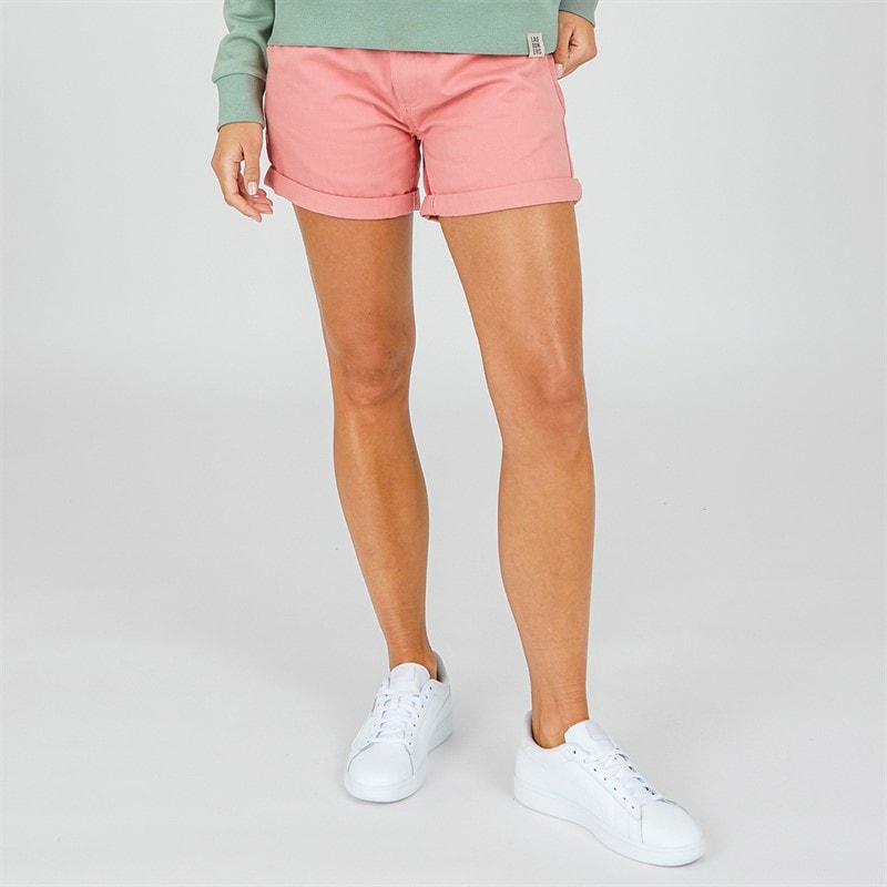 Lagooners Womens Billie Chino Shorts Peach Pink