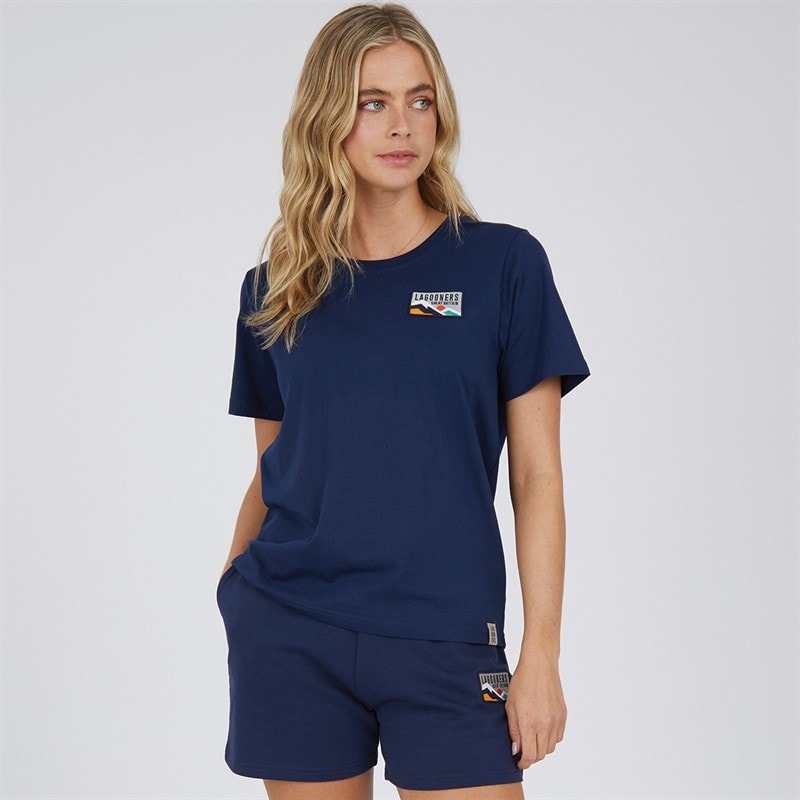 Lagooners Womens North West T-Shirt And Shorts Navy - Image 1