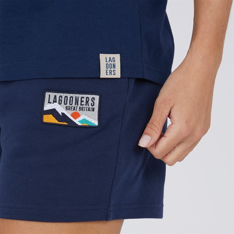 Lagooners Womens North West T-Shirt And Shorts Navy - Image 3