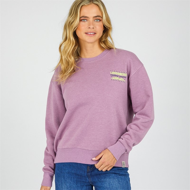 Lagooners Womens Canyon Sweatshirt Grape - Image 2