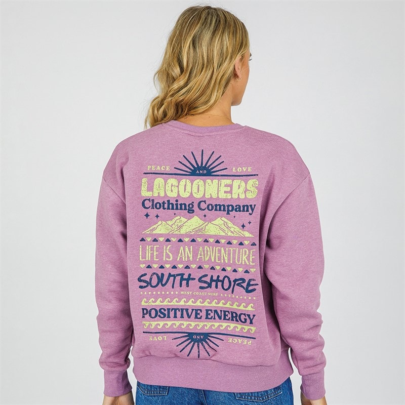Lagooners Womens Canyon Sweatshirt Grape - Image 3