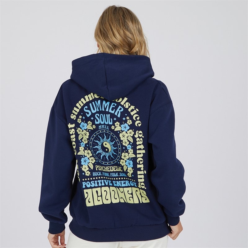 Lagooners Womens Mindful Hoodie Navy - Image 3