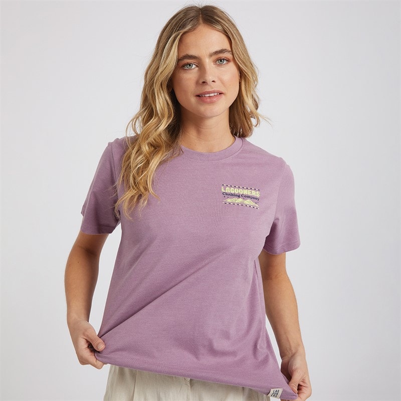 Lagooners Womens Wilderness T-Shirt Grape - Image 2
