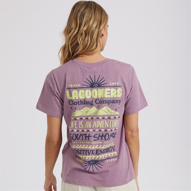 Lagooners Womens Wilderness T-Shirt Grape - Image 3