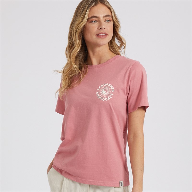 Lagooners Womens Primrose T-Shirt Peach Pink - Image 2