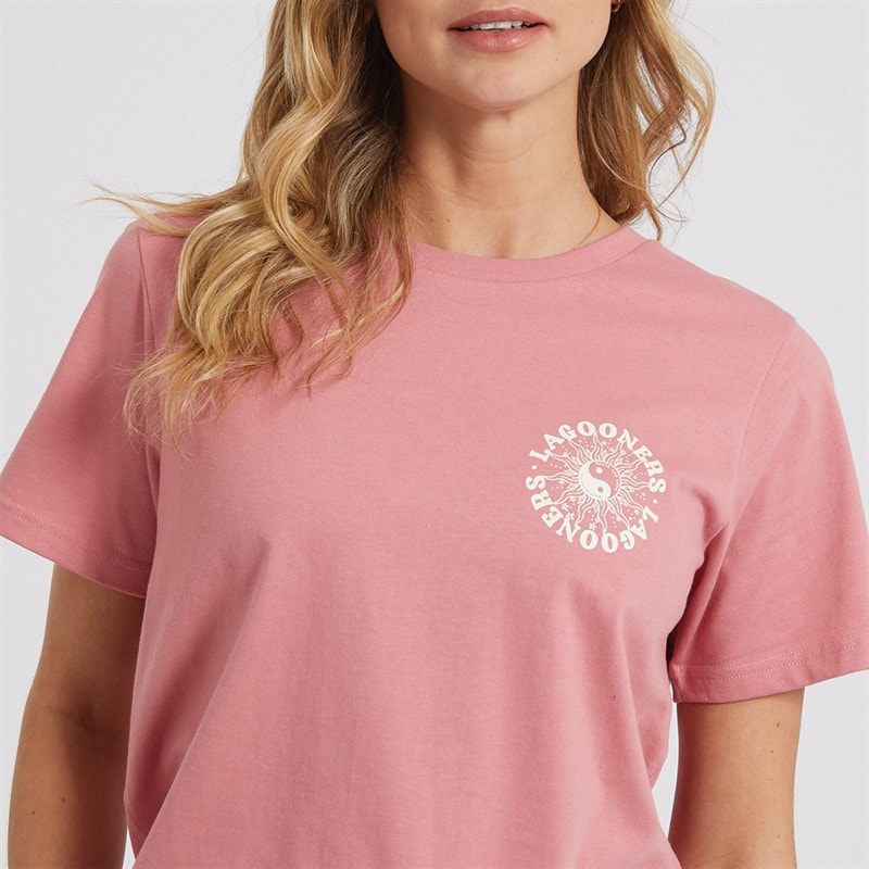 Lagooners Womens Primrose T-Shirt Peach Pink - Image 5