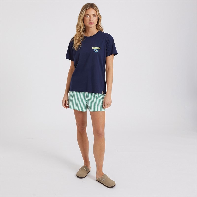 Lagooners Womens Psychedelic T-Shirt Navy - Image 4