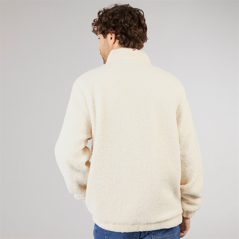 Lagooners Mens Rafferty Borg Zip Through Ecru / Tan - Image 2