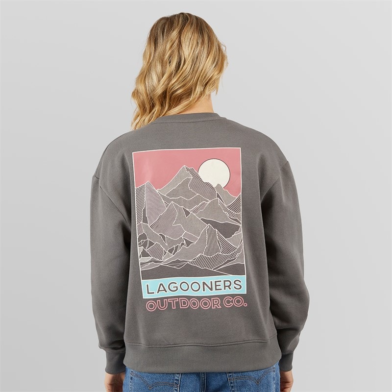 Lagooners Womens Crail Sweatshirt Charcoal - Image 3